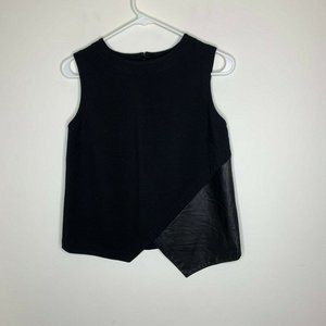 B and K Womens Size 2 Black Sleeveless Blouse Top